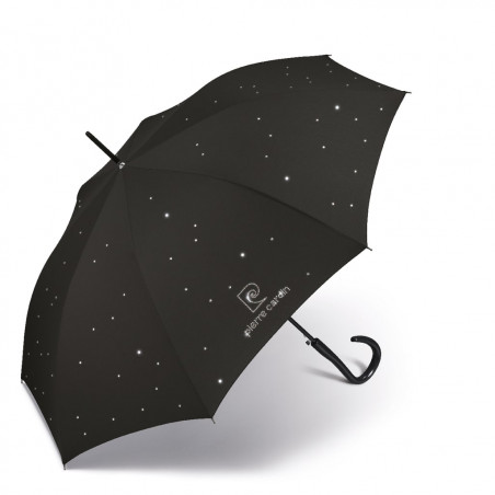 Grand parapluie noir et strass Pierre Cardin