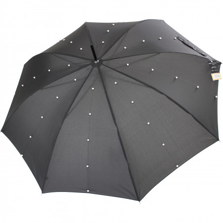 Grand parapluie noir et perles Pierre Cardin