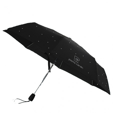 Parapluie pliant noir et strass Pierre Cardin
