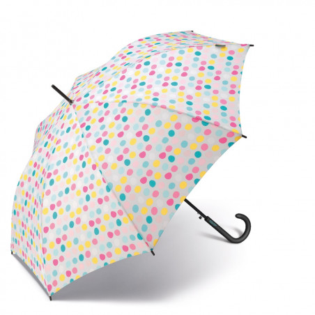 Parapluie long Benetton a pois multicolores