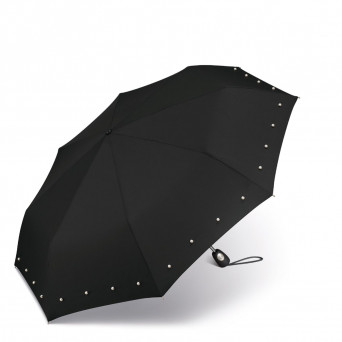 Parapluie pliant noir et perles Pierre Cardin