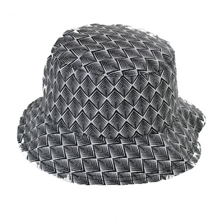 Chapeau de pluie noir motif géométriques