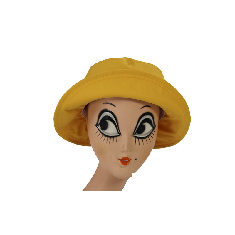Chapeau de pluie jaune soleil pour femme