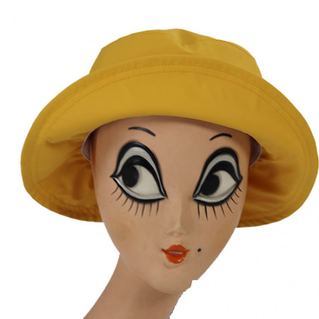 Chapeau de pluie jaune soleil pour femme