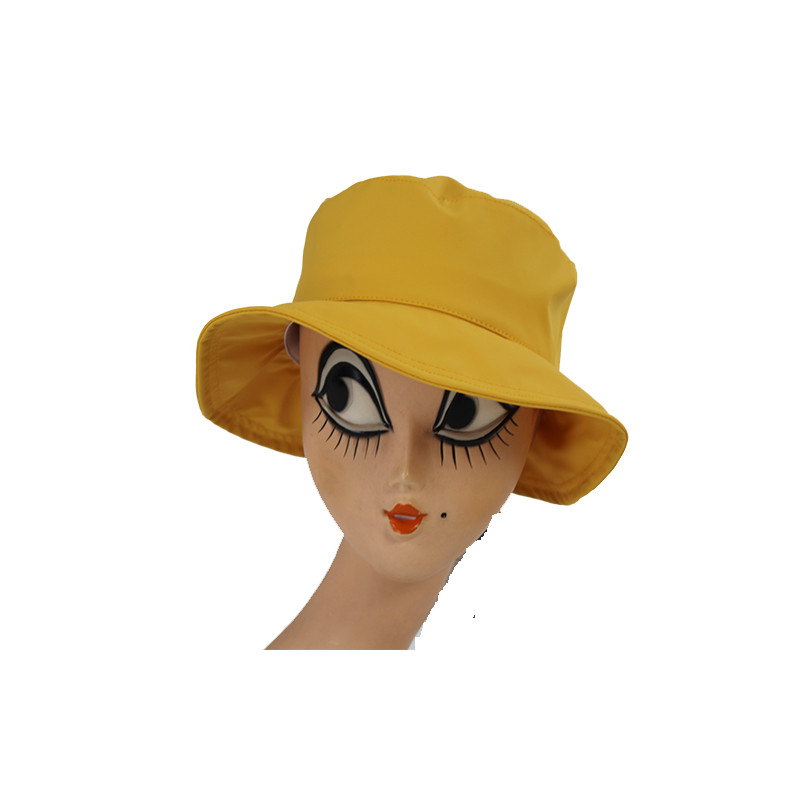 Chapeau de pluie jaune soleil pour femme
