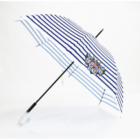 Parapluie droit imprimé marinière 50 ans Jean Paul Gaultier