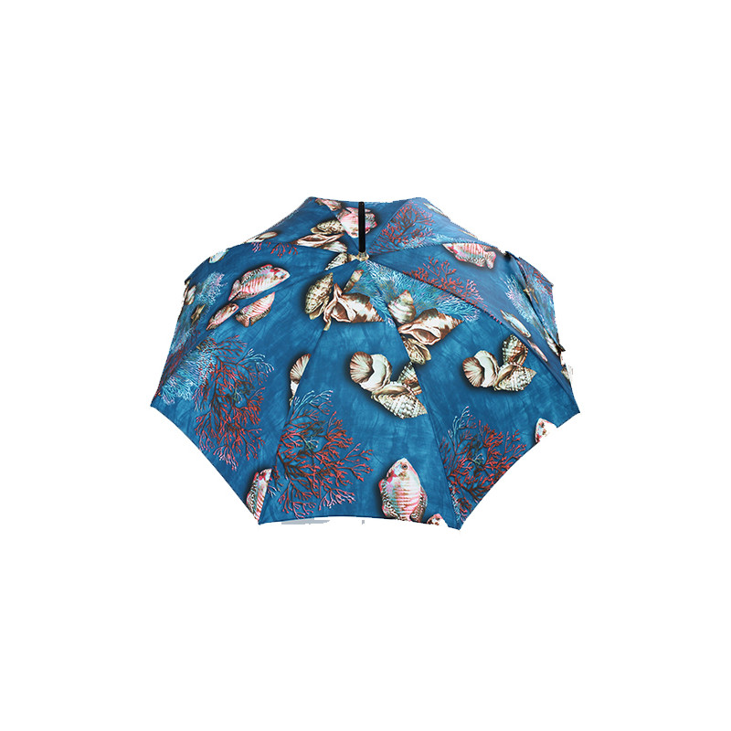 Parapluie canne poésie aquatique bleue