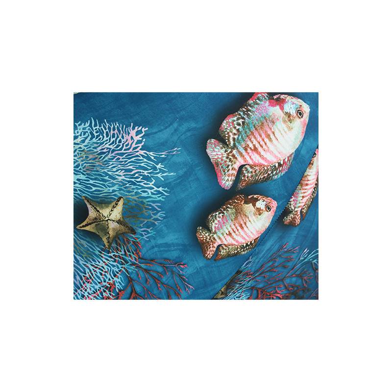 Parapluie canne poésie aquatique bleue