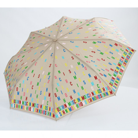 Parapluie beige pliant Moschino multicolore