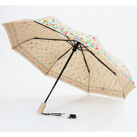 Parapluie beige pliant Moschino multicolore