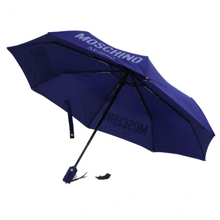 Parapluie bleu pliant Moschino