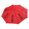 Parapluie rouge pliant poignée or Moschino