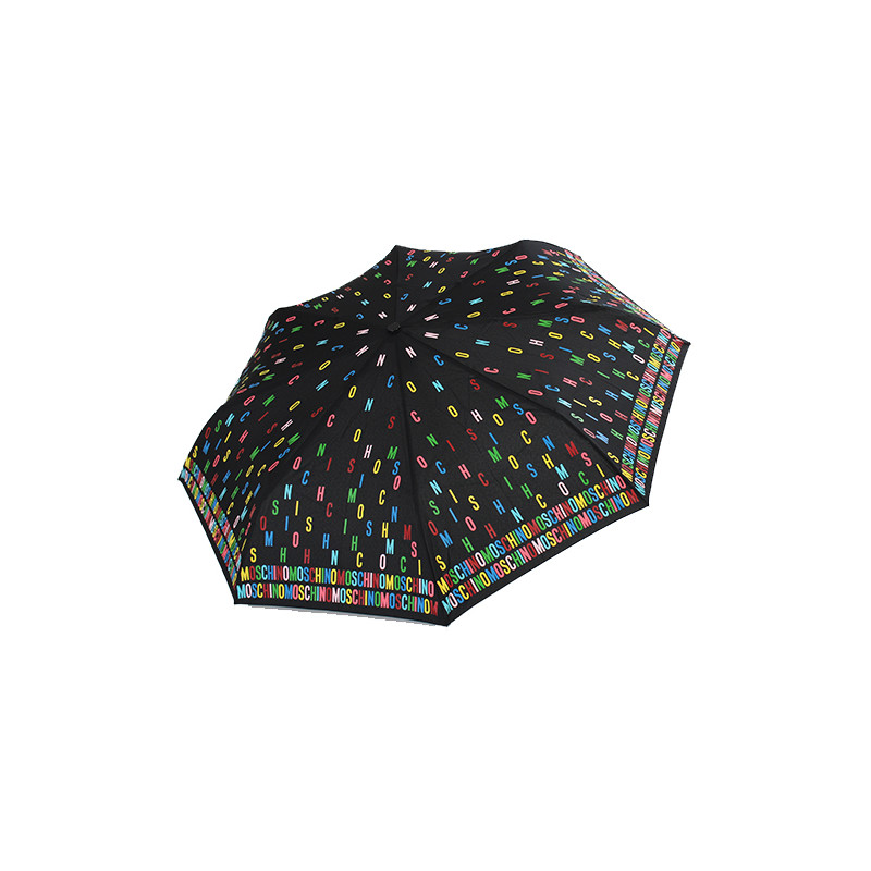 Parapluie noir pliant Moschino multicolore