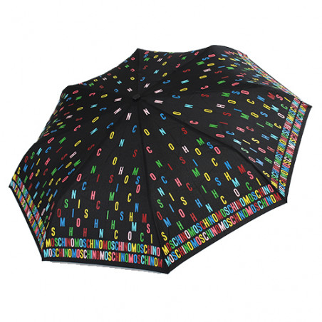 Parapluie noir pliant Moschino multicolore
