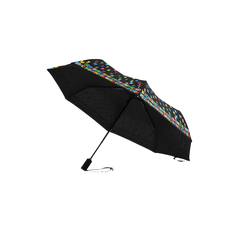 Parapluie noir pliant Moschino multicolore