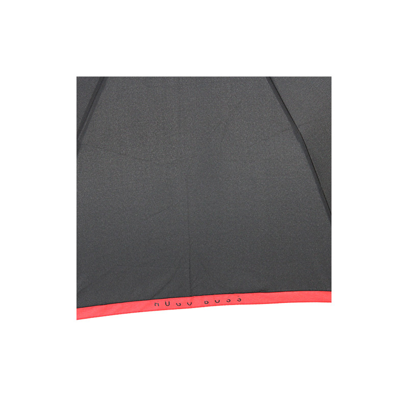 Parapluie pliant noir liseret rouge Hugo BOSS