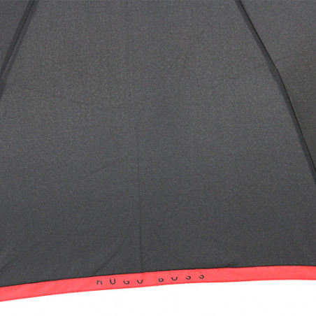 Parapluie pliant noir liseret rouge Hugo BOSS