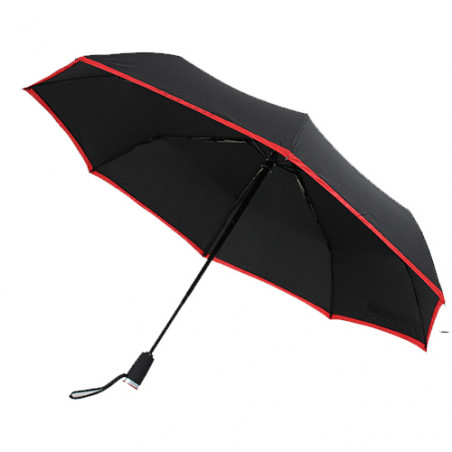 Parapluie pliant noir liseret rouge Hugo BOSS