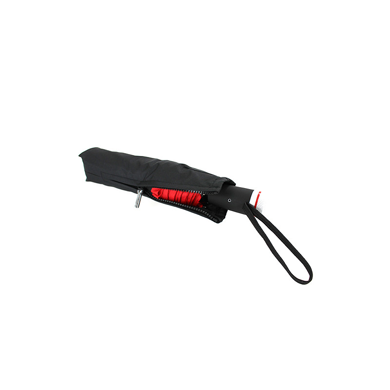Parapluie pliant noir liseret rouge Hugo BOSS