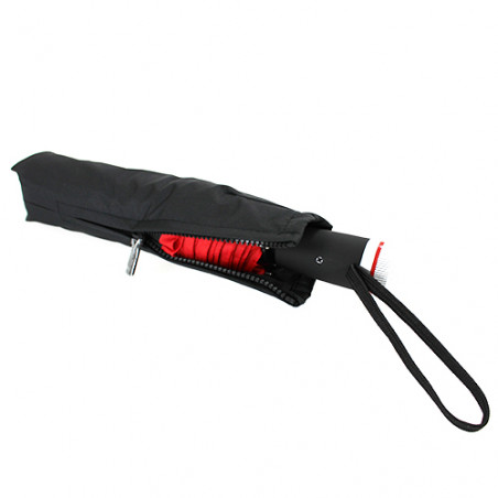 Parapluie pliant noir liseret rouge Hugo BOSS