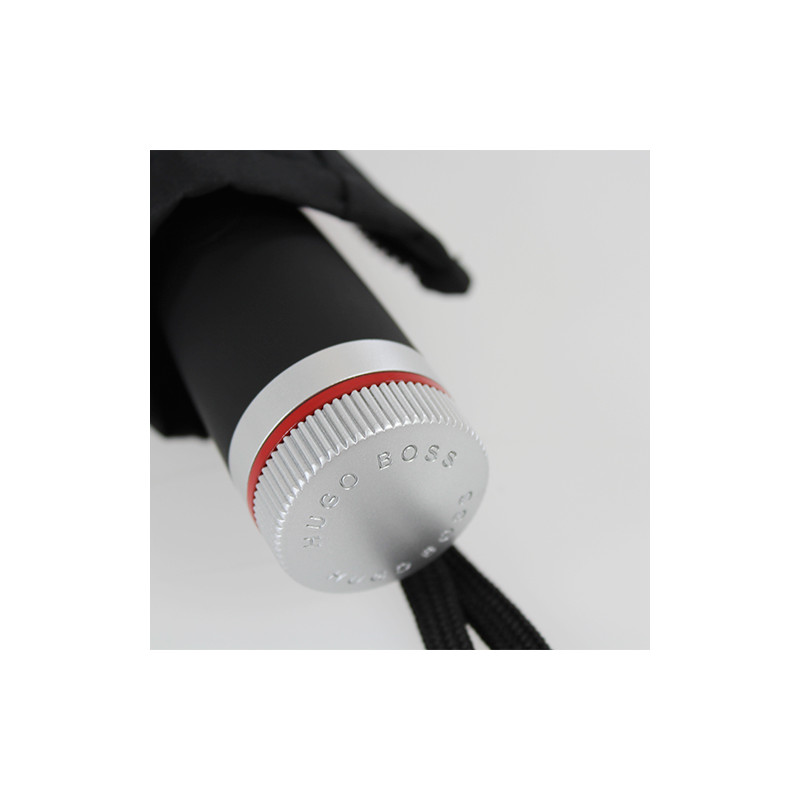 Parapluie pliant noir liseret rouge Hugo BOSS