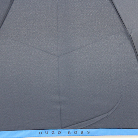 Parapluie pliant bleu avec liseret Hugo BOSS