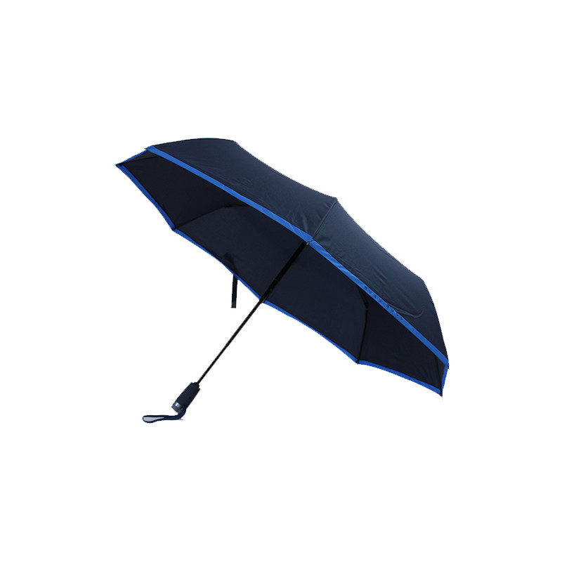 Parapluie pliant bleu avec liseret Hugo BOSS