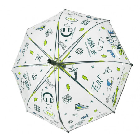 Parapluie cloche petit garçon transparent cool kids bande réfléchissante 