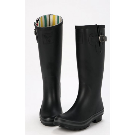 Botte de pluie noire pour femme