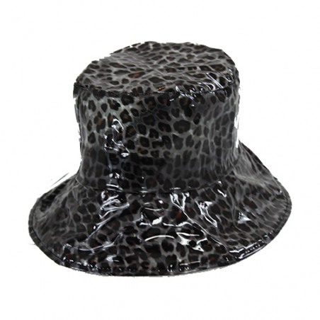 chapeau de pluie transparent panthère pour femme 
