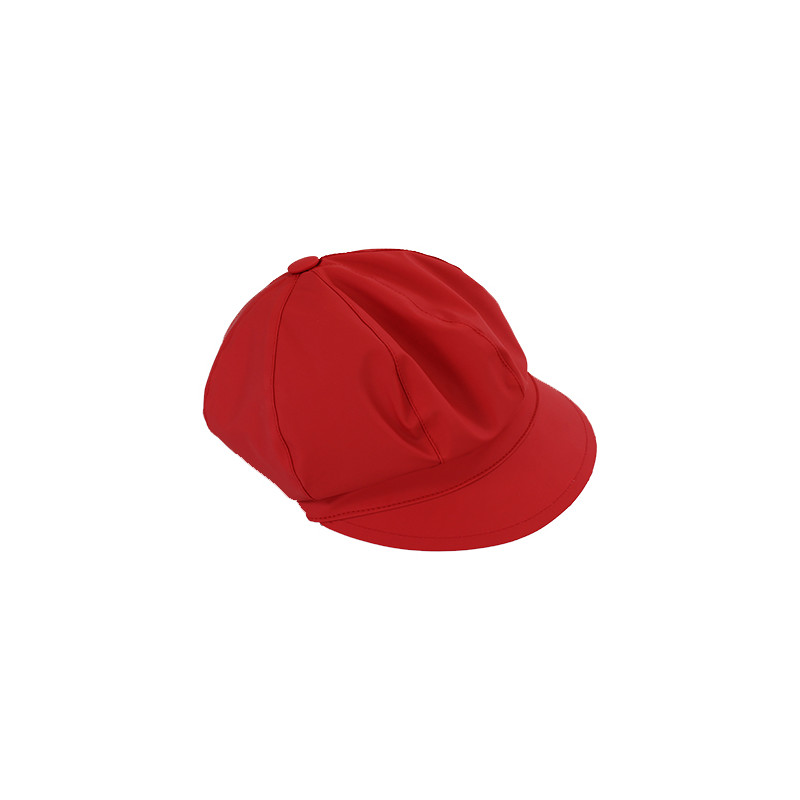 casquette de pluie rouge intense femme