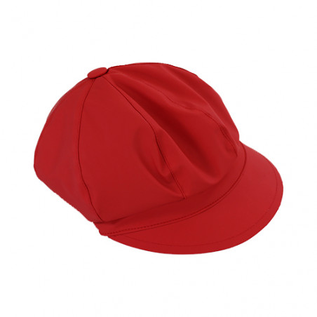 Casquette de pluie rouge intense femme