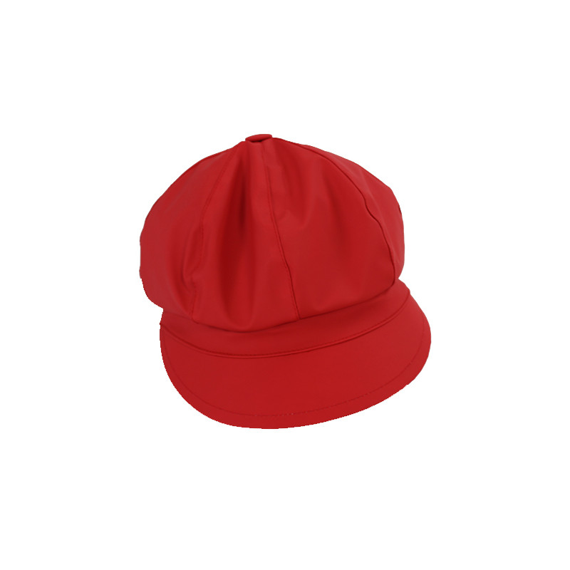 Casquette de pluie rouge intense femme