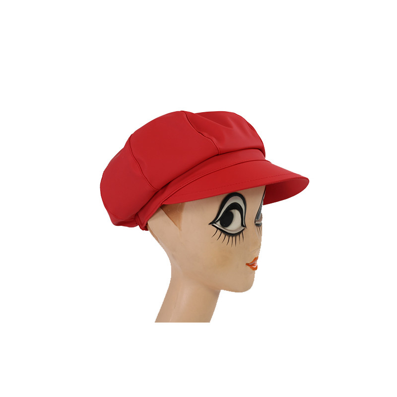 Casquette de pluie rouge intense femme