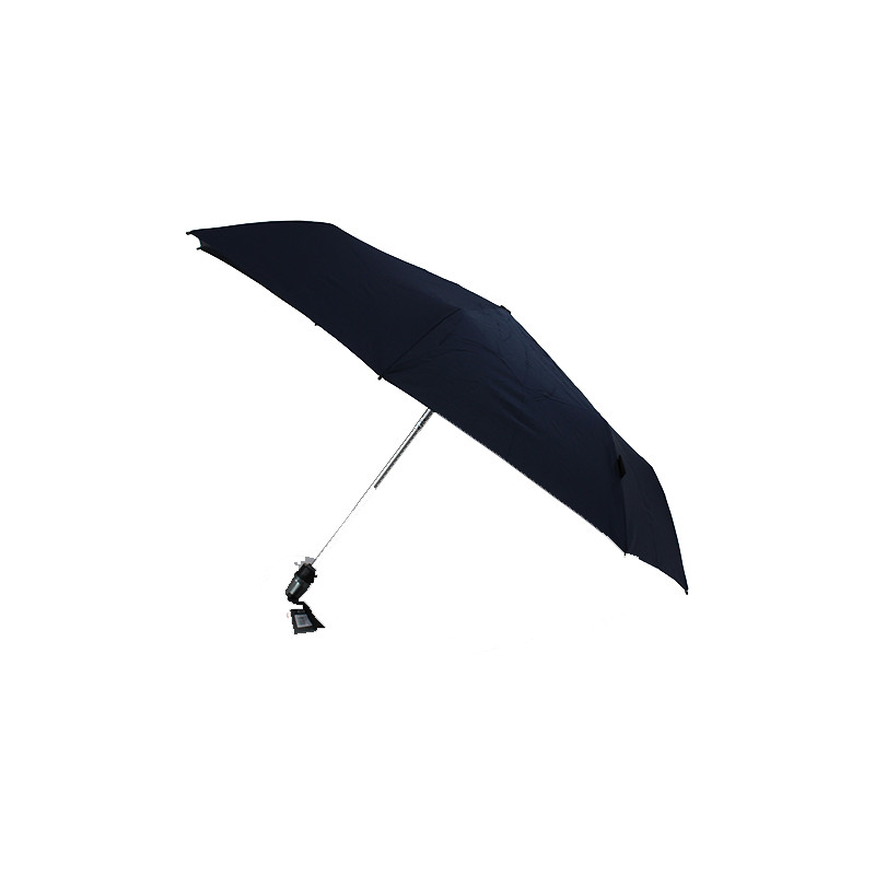 Petit parapluie pliant bleu marine solide et léger