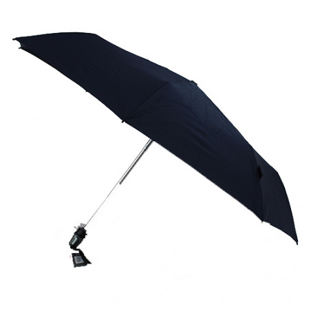Petit parapluie pliant bleu marine solide et léger