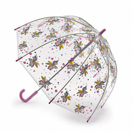 Parapluie transparent enfant motif licornes