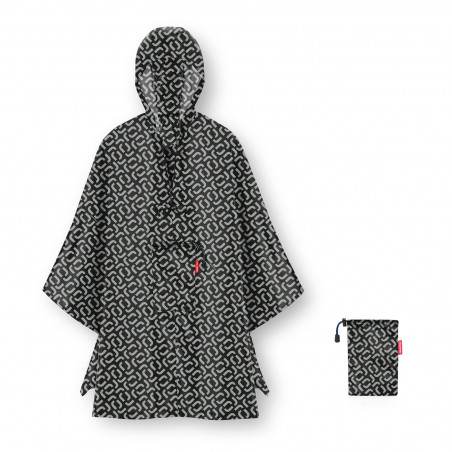 Poncho de pluie noir signature