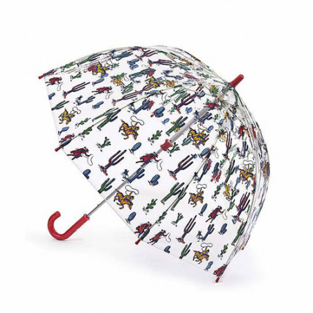 Parapluie petit garçon transparent cowboy