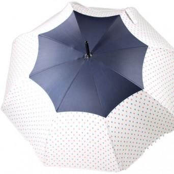Parapluie canne ancre marine tricolore