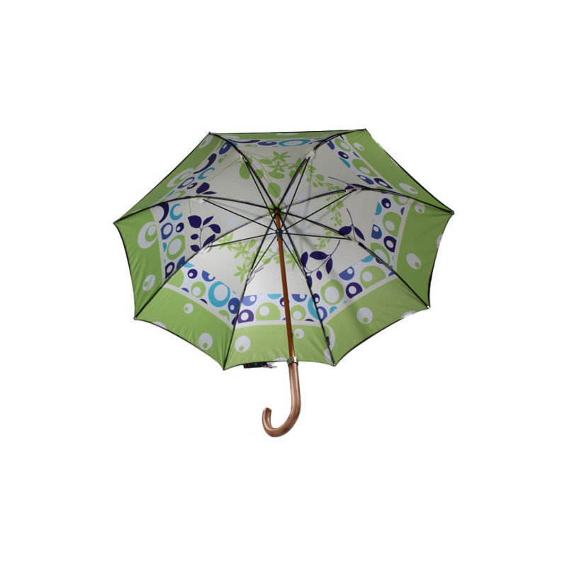 Parapluie canne double toile en noir fabrication française