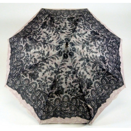 Parapluie rose  forme pagode Chantal Thomass dentelle