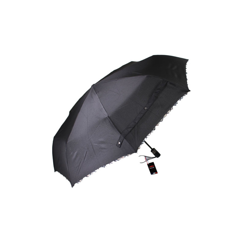 Parapluie pliant ouverture et fermeture automatique noir fabrication française