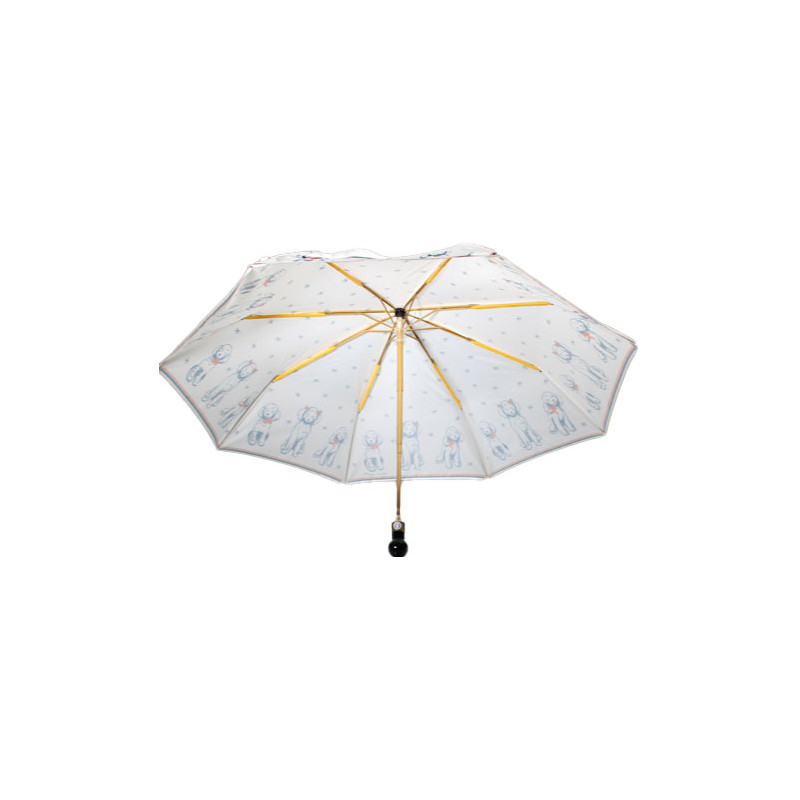 Parapluie de luxe pliant caniches tricolores