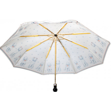 Parapluie de luxe pliant caniches tricolores
