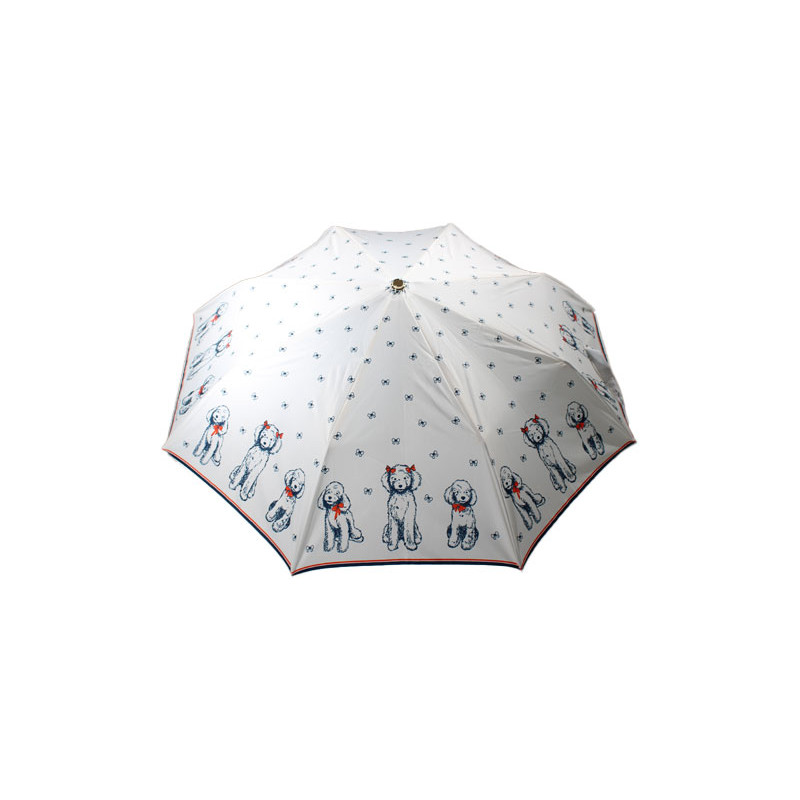 Parapluie de luxe pliant caniches tricolores