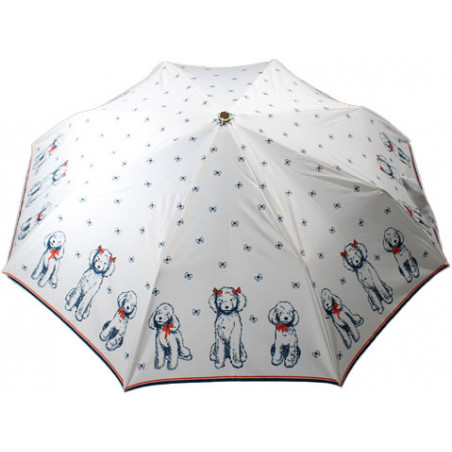 Parapluie de luxe pliant caniches tricolores