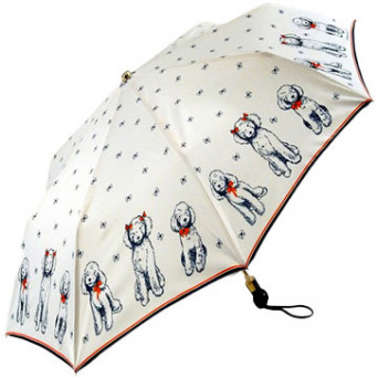 Parapluie de luxe pliant caniches tricolores