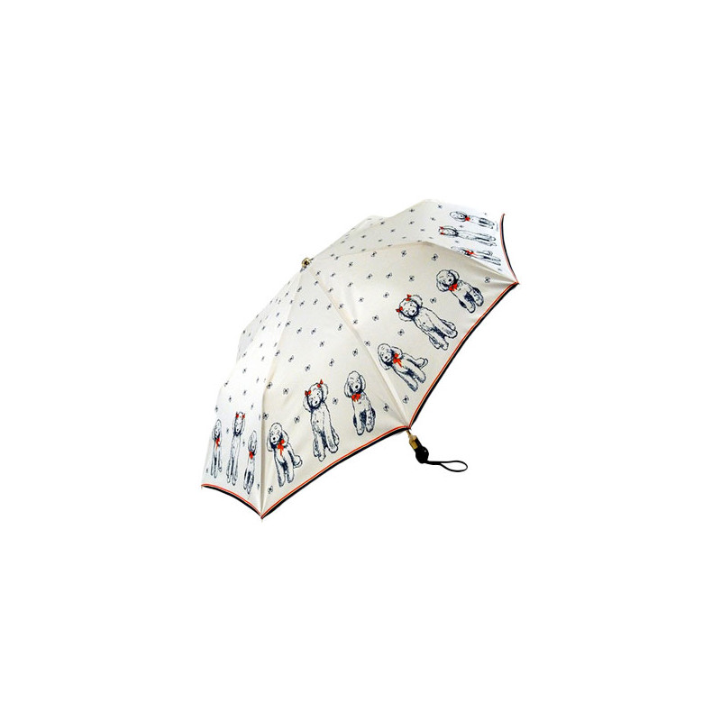 Parapluie de luxe pliant caniches tricolores