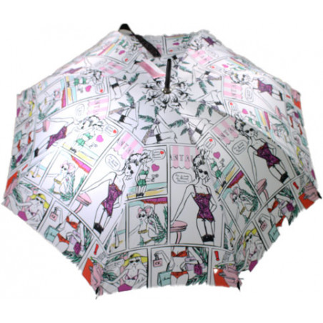 Parapluie canne Chantal Thomass pin up toile doublée